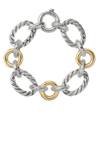 Cable And Smooth Chain Link Bracelet